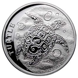 1 oz Silver Niue Turtle, backdated