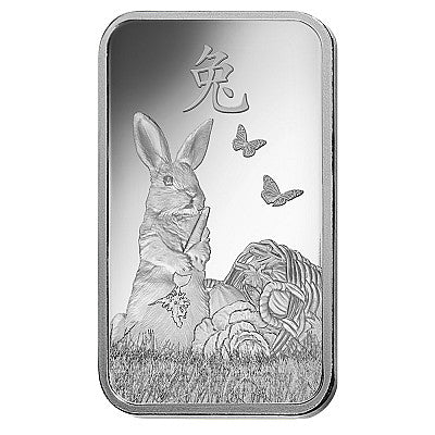 2023 1oz PAMP Lunar Rabbit Silver Bar