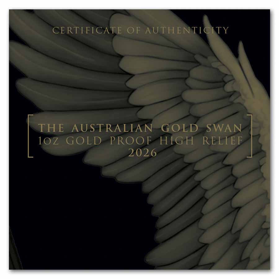 2026 AUS 1 oz Gold Swan PR-70 PCGS DCAM HR (FDI 10th Anni. Label)