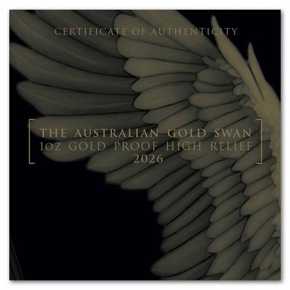 2026 AUS 1 oz Gold Swan PR-70 PCGS DCAM HR (FDI 10th Anni. Label)