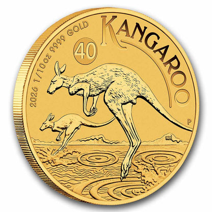 2026 Australia 1/10 oz Gold Kangaroo BU