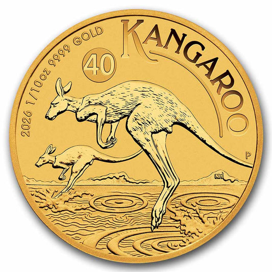 2026 Australia 1/10 oz Gold Kangaroo BU