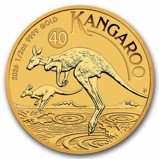 2026 Australia 1/2 oz Gold Kangaroo BU