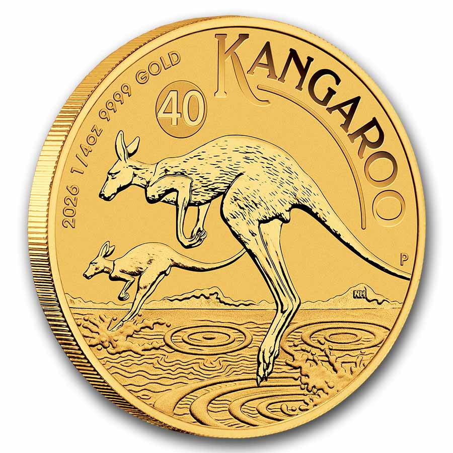 2026 Australia 1/4 oz Gold Kangaroo BU
