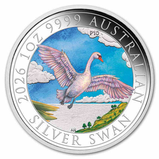 2026 Australia 1 oz Silver Swan Colorized (w/Box & COA)