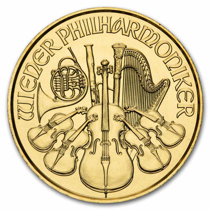 2026 Austria 1/25 oz Gold Philharmonic BU