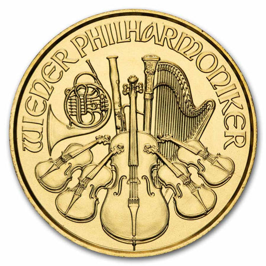 2026 Austria 1/25 oz Gold Philharmonic BU
