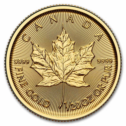 2026 Canada 1/20 oz Gold Maple Leaf BU