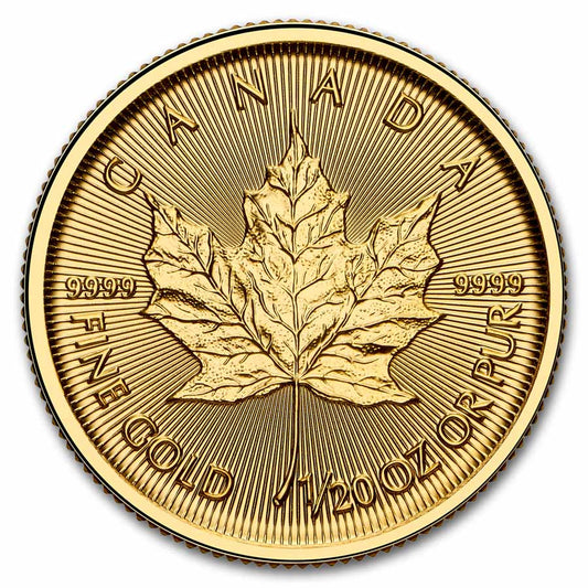 2026 Canada 1/20 oz Gold Maple Leaf BU