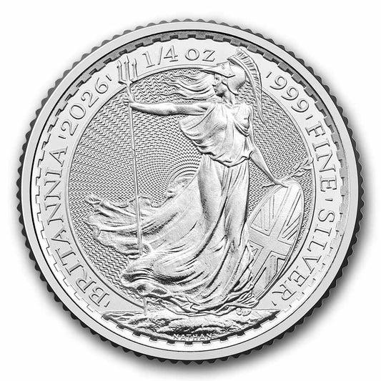 2026 Great Britain 1/4 oz Silver Britannia BU