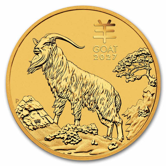 2027 Australia 1 oz Gold Lunar Goat BU (Series III)