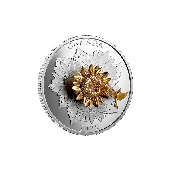 The Goldfinch and the Bloom – 5oz Pure Silver Coin