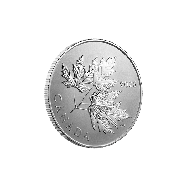 Gleaming Maple Leaves – 1/2oz Fine Silver Coin