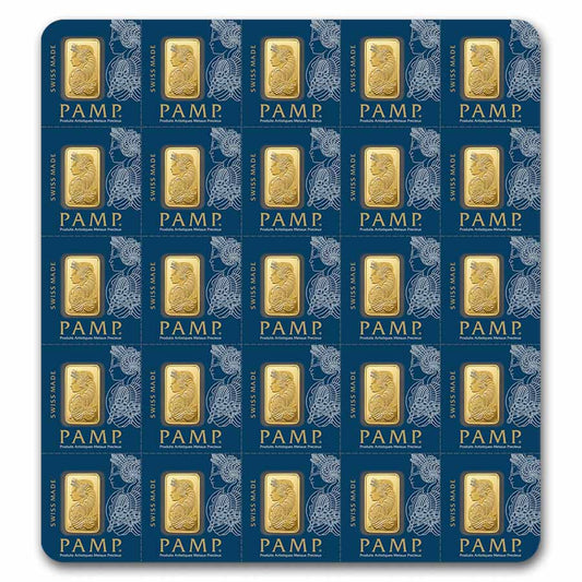 25x1 gram Gold Bar PAMP Suisse Multigram+25 (In Assay)