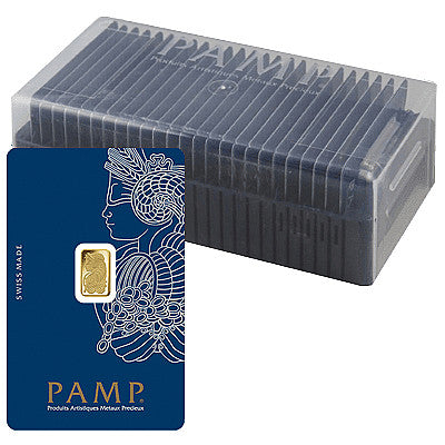 25 x PAMP 1 Gram Veriscan Gold Bars in Box