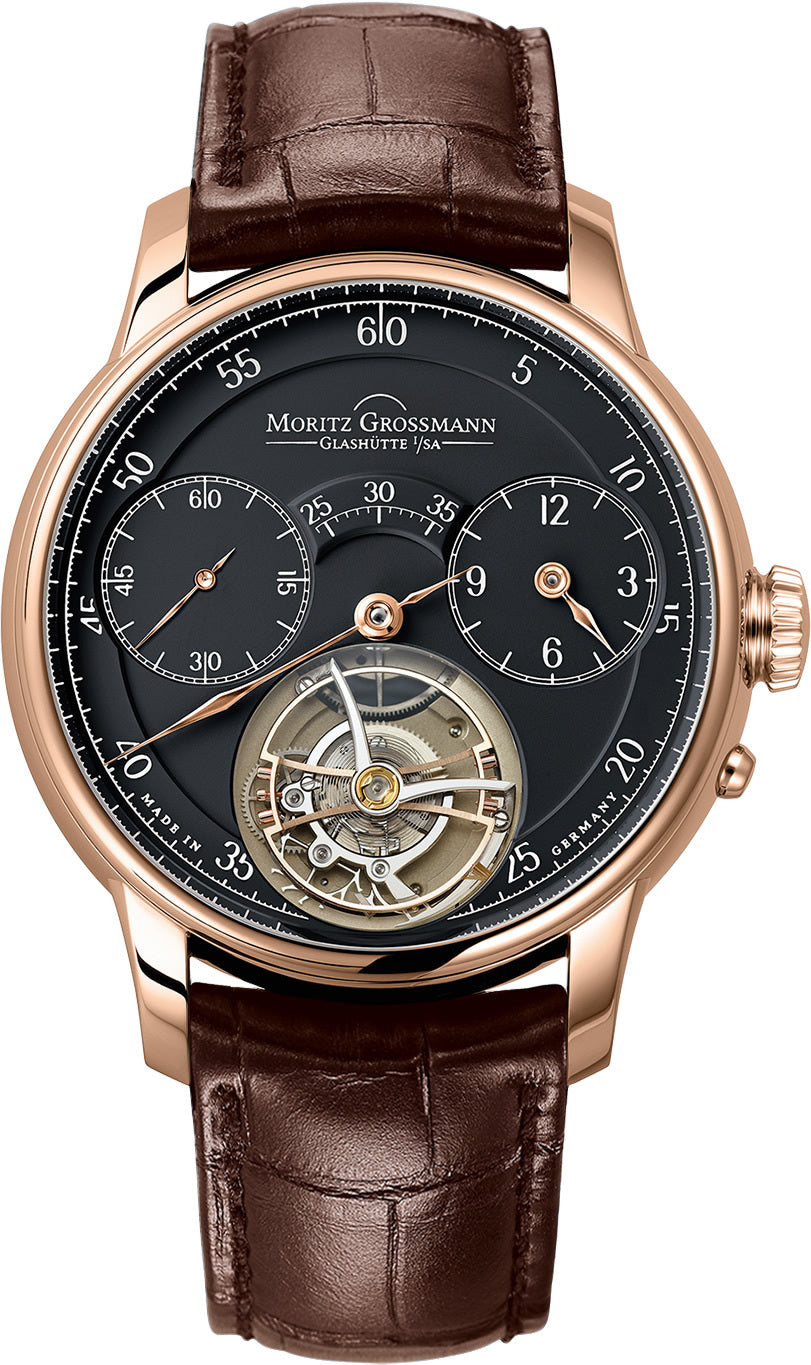 Moritz Grossmann Benu Tourbillon Rose Gold Black Dial