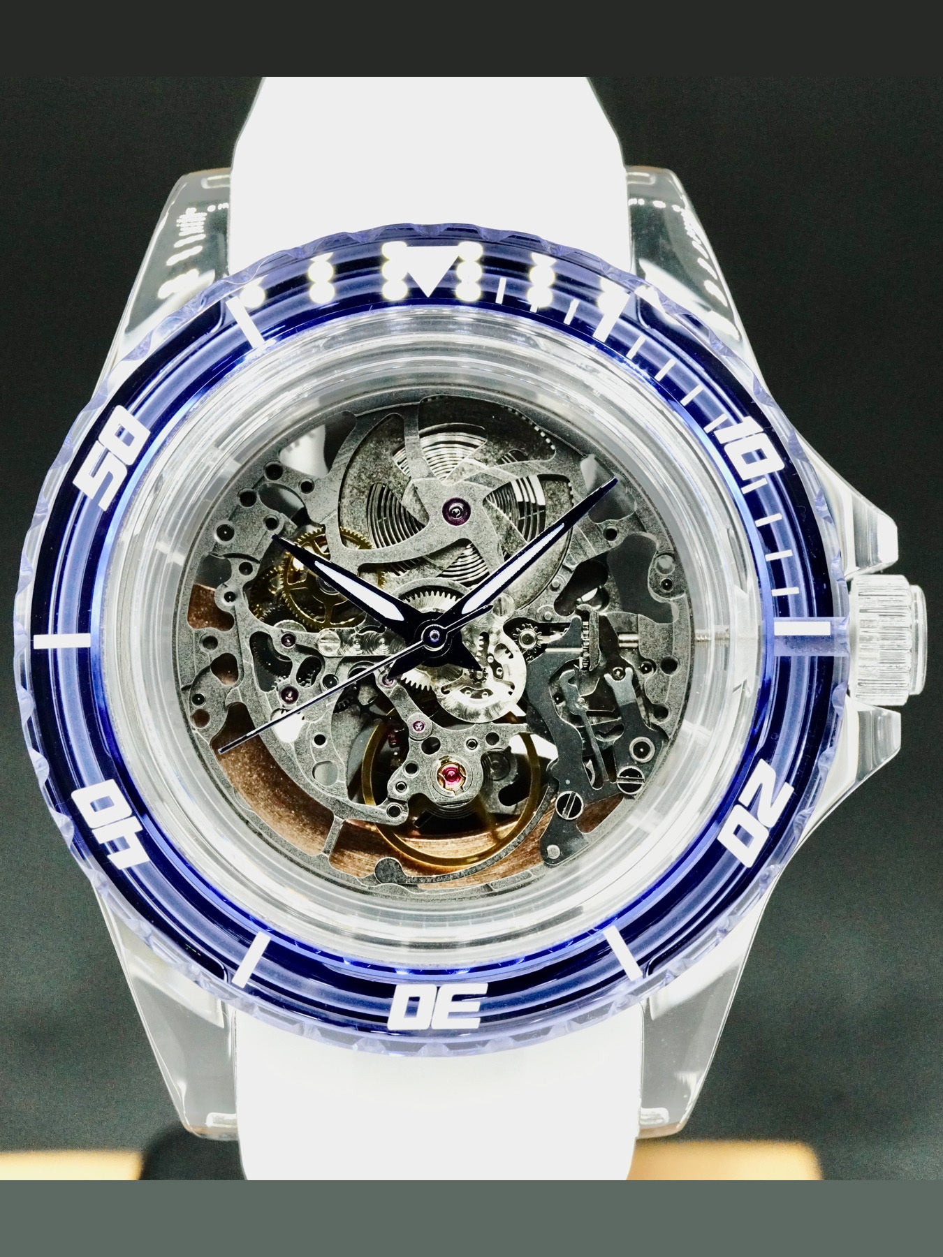 ArtyA Artya Diver Crystal Skeleton Blue Bezel