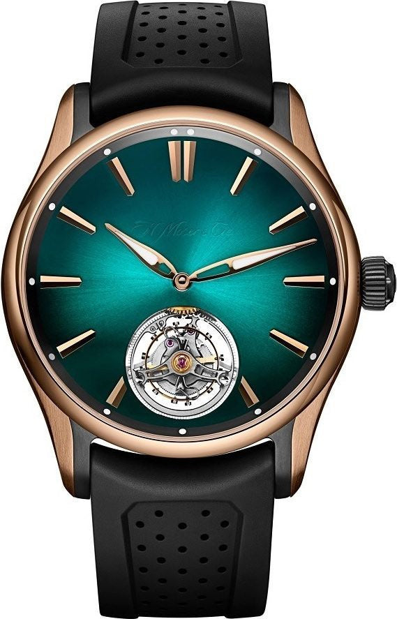 H. Moser & Cie. 3804-0901 Tourbillon Red Gold Titanium DLC Turquoise Fumé Dial