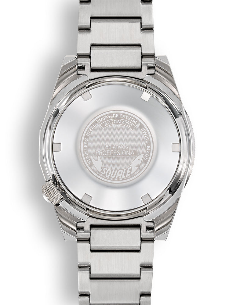 Squale 1521 Militaire Steel Black on Bracelet 1521MIL.SQ20L