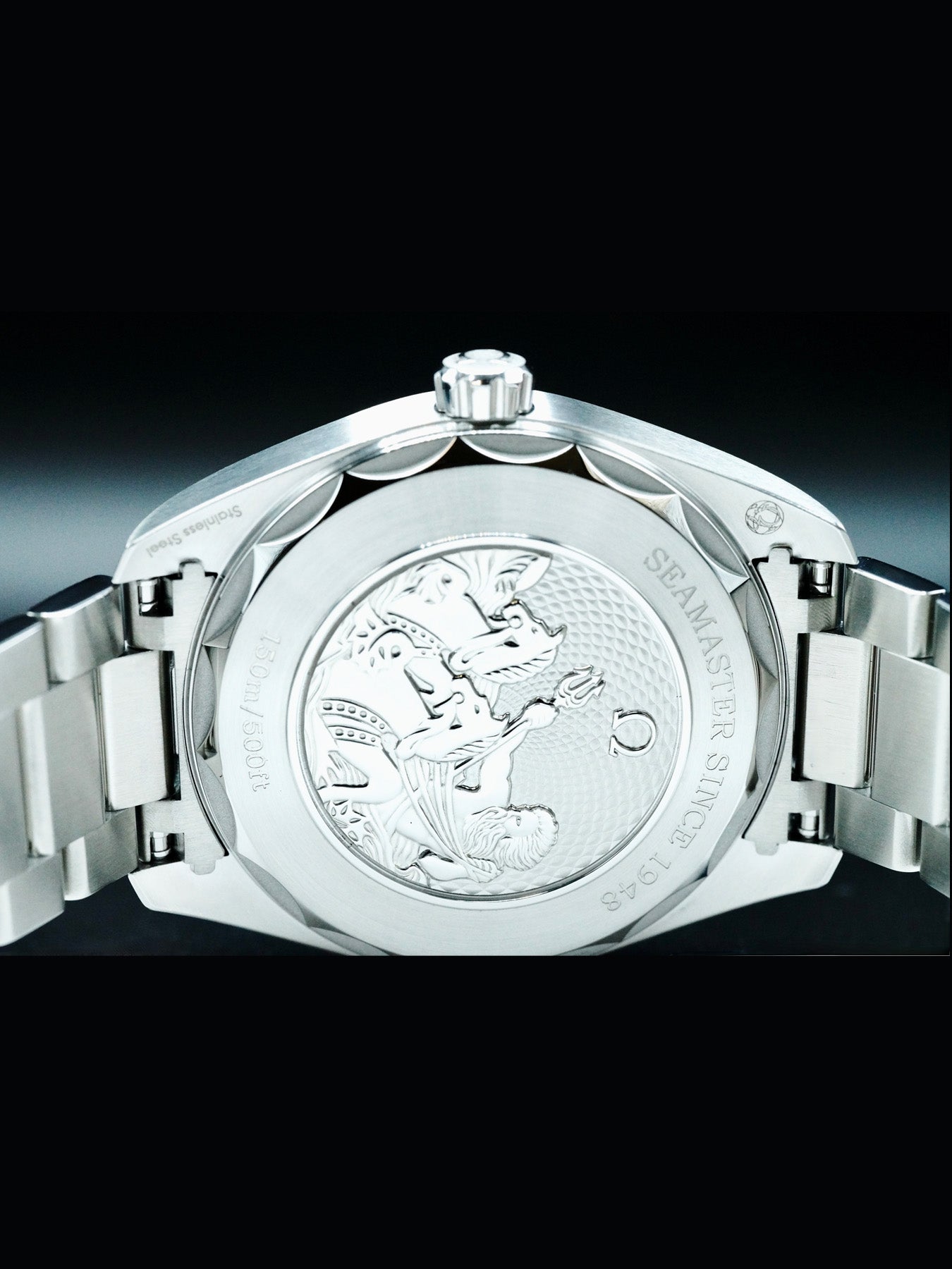 Omega 220.10.43.22.03.002 Seamaster Aqua Terra 150M Worldtimer Summer Blue on Bracelet