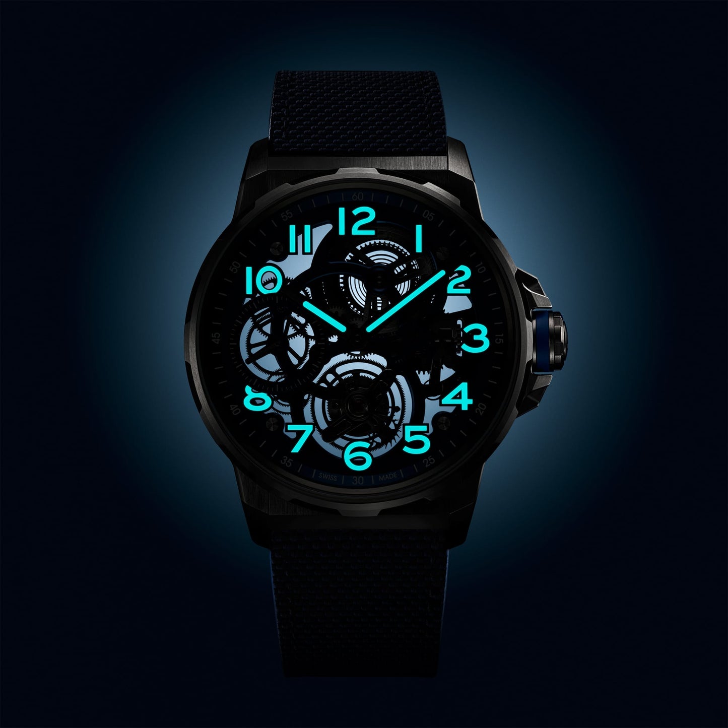 Angelus 0TSZF.U02A.C009A Flying Tourbillon Titanium Blue