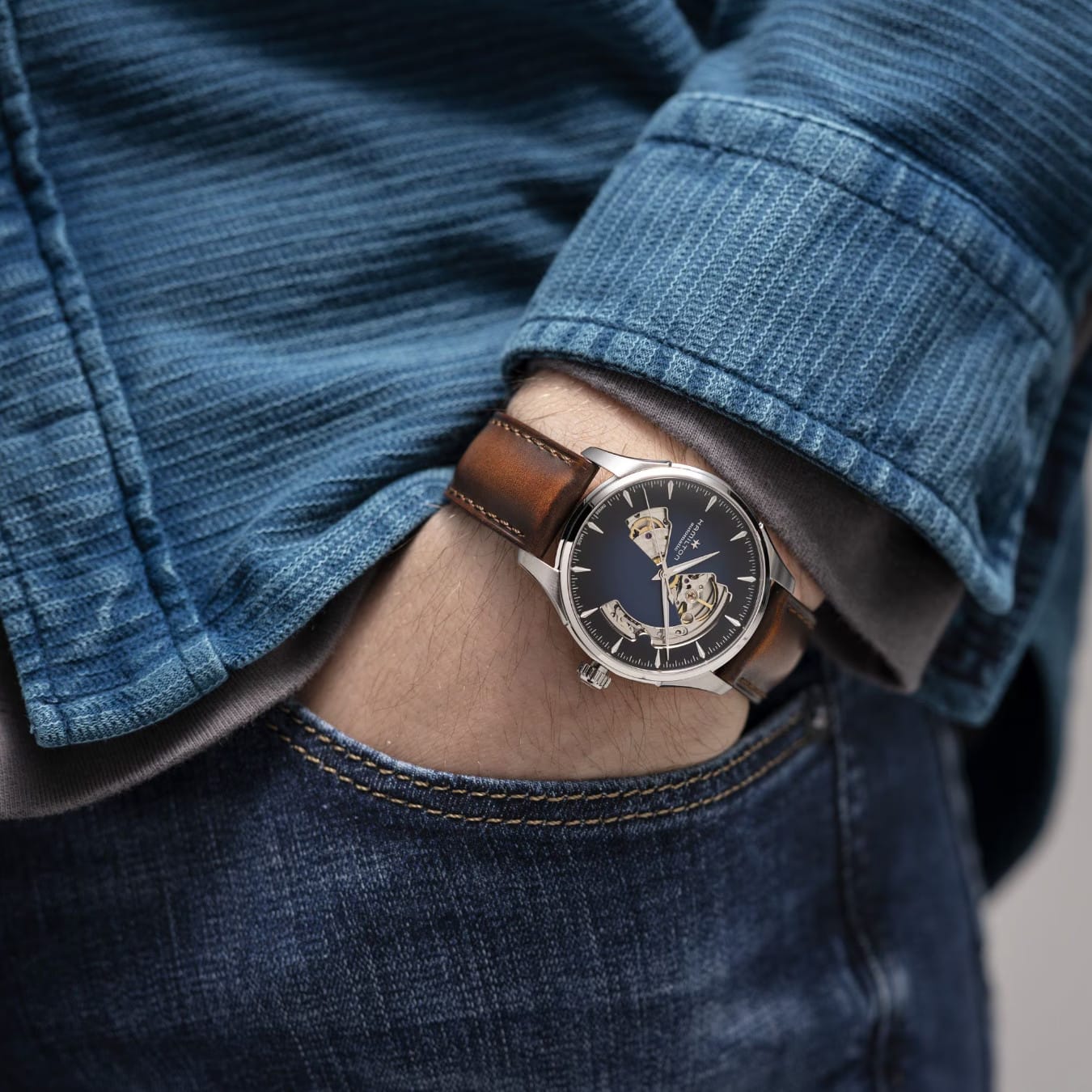 Hamilton H32675540 Jazzmaster Open Heart Auto 40mm