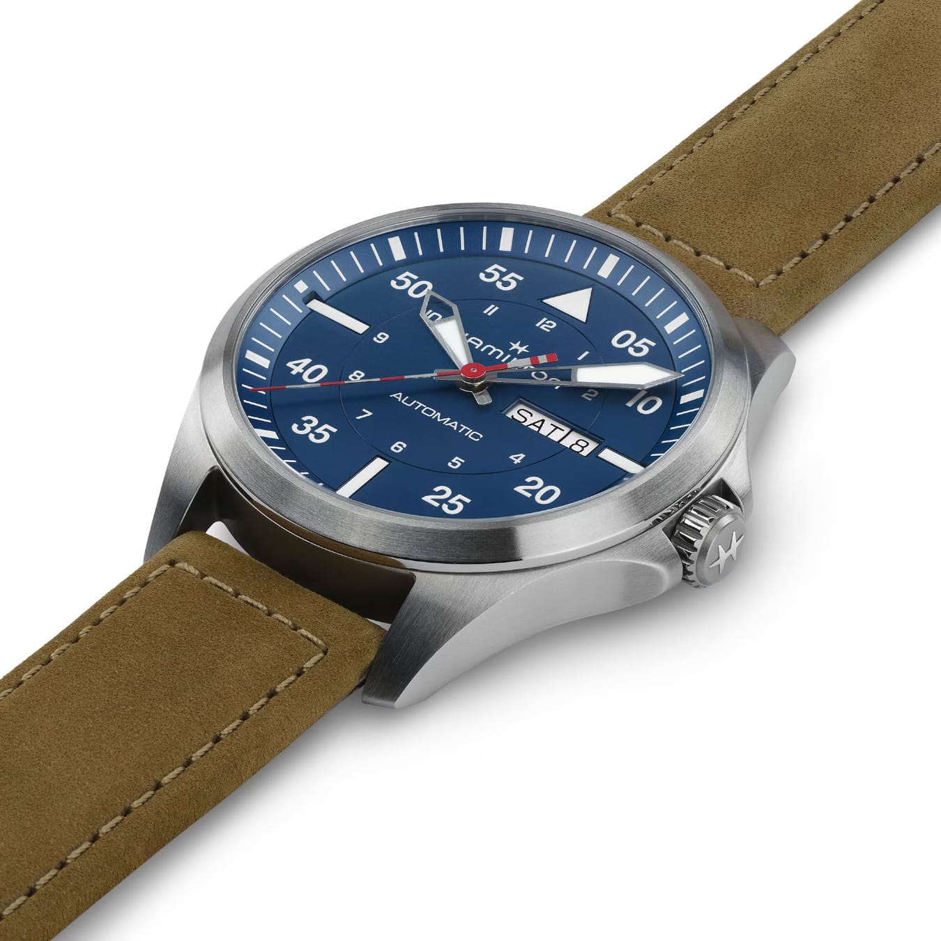 Hamilton H64655941 Khaki Aviation Pilot Day Date Auto - Air-Glaciers Edition 42mm