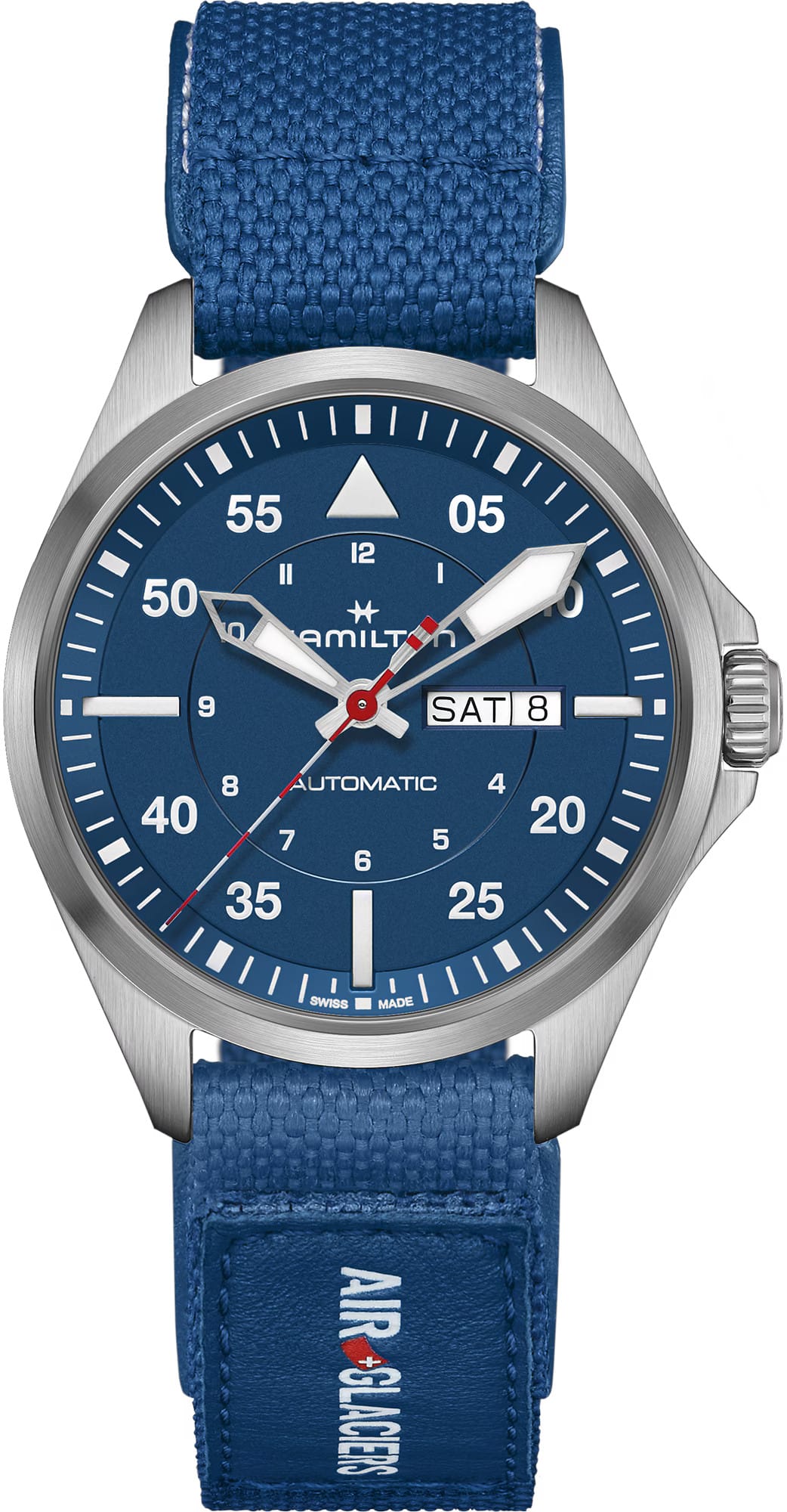 Hamilton H64655941 Khaki Aviation Pilot Day Date Auto - Air-Glaciers Edition 42mm