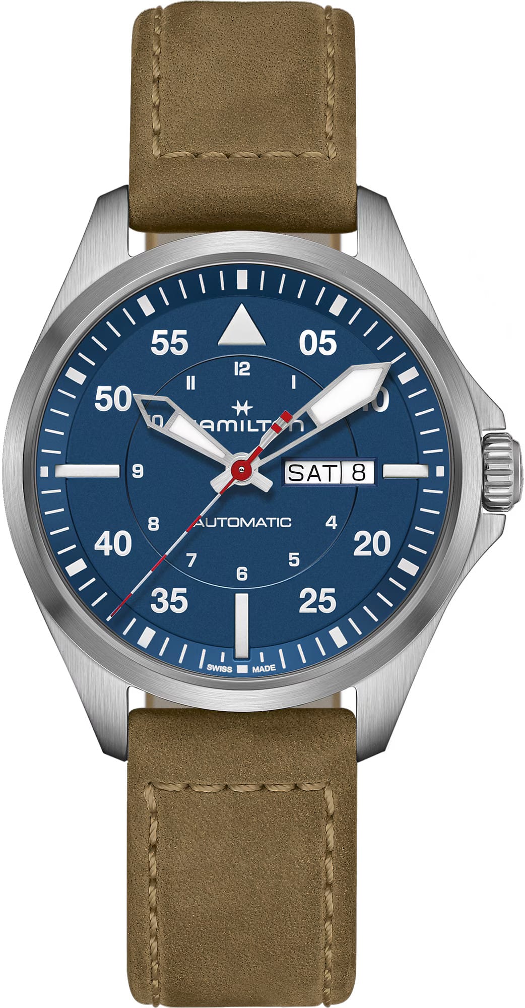 Hamilton H64655941 Khaki Aviation Pilot Day Date Auto - Air-Glaciers Edition 42mm