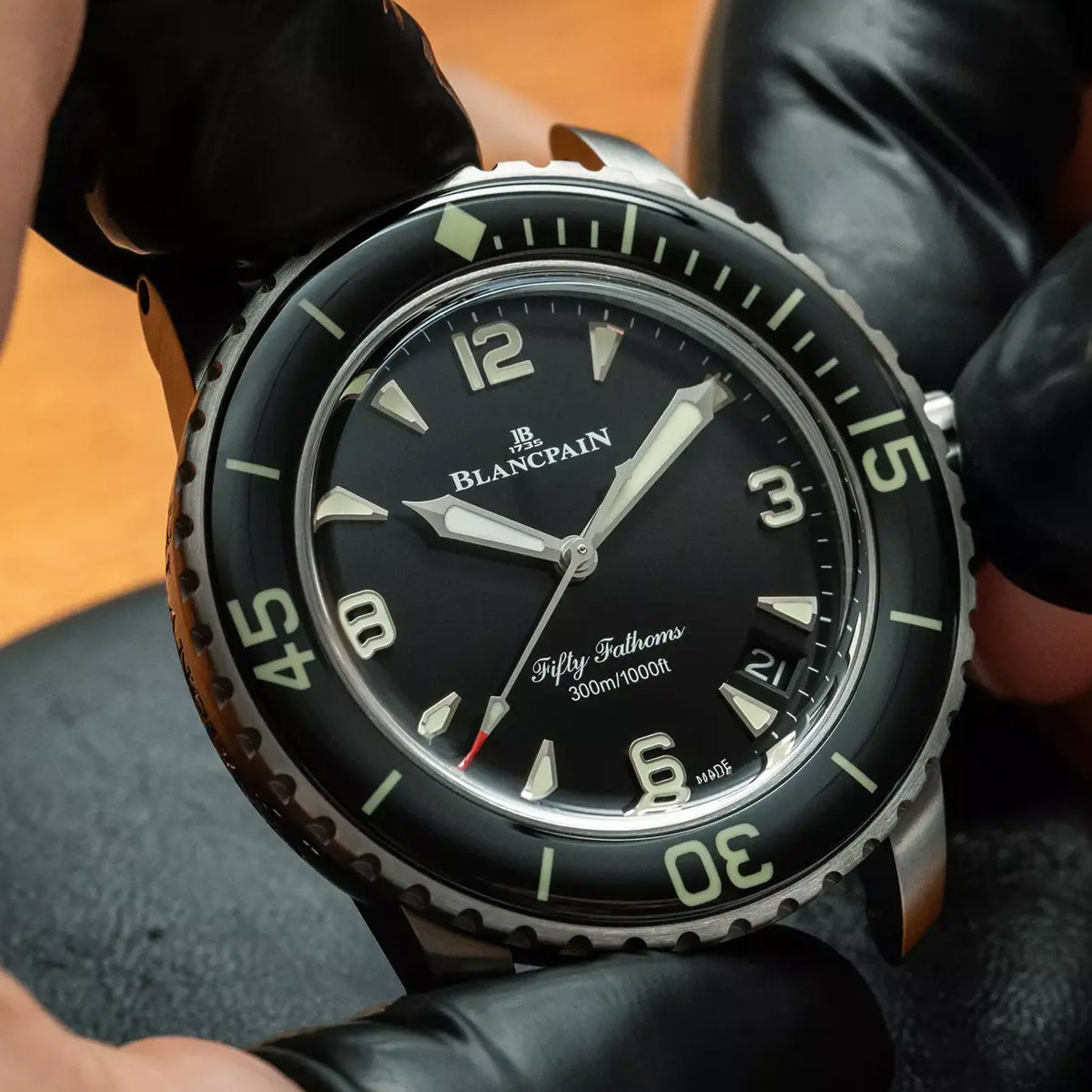 Blancpain 5010 12B30 98S Fifty Fathoms Automatic 42mm Black Dial