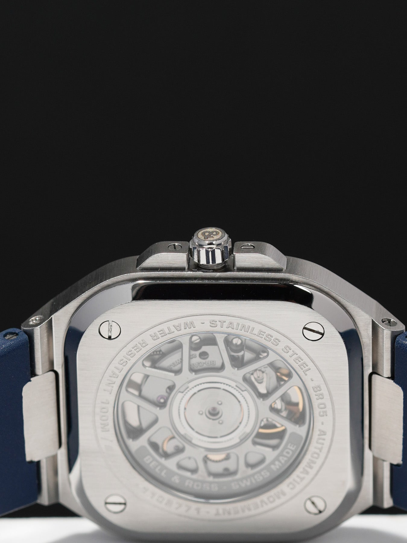 Bell & Ross BR05A-BLU-ST\/SRB Blue on Rubber Strap