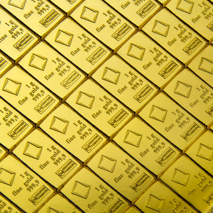 50 x 1 gram Gold Valcambi CombiBar™ (In Assay)
