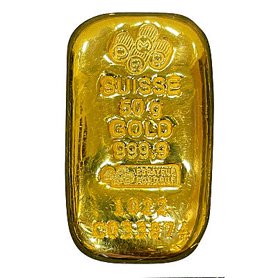 PAMP 50 Gram Cast Gold Bar