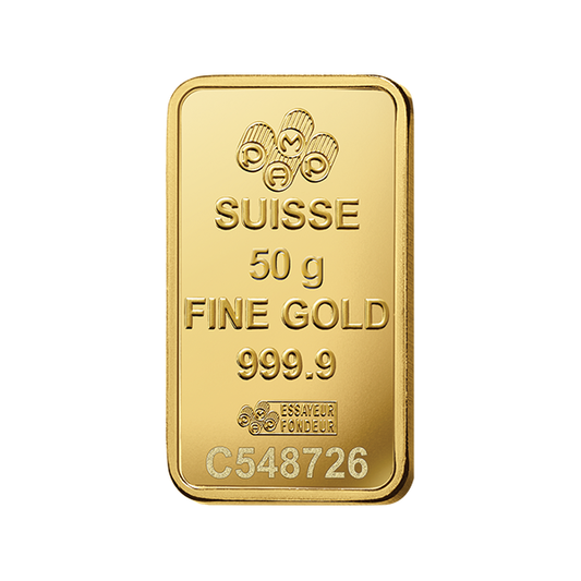 50g PAMP Lady Fortuna Gold Minted Bar
