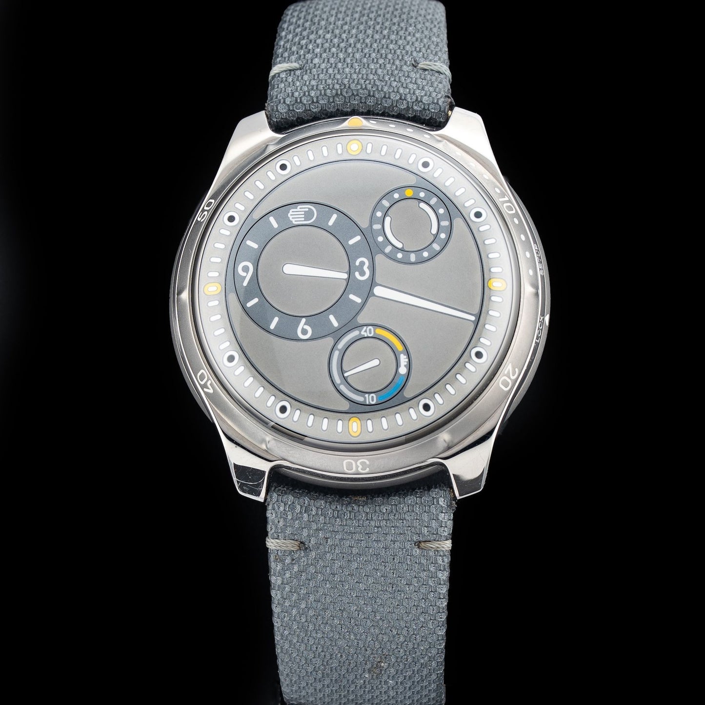 Ressence Type 5 LUM Luminova Grey Strap Ardillon Buckle