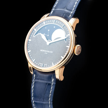 Arnold & Son 1GLAR.Z01A.C154A HM Perpetual Moon Obsidian Dial