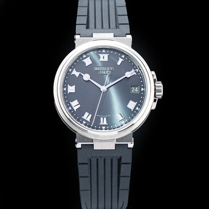 Breguet Marine 5517TI/G2/5ZU Grey Dial On Rubber Strap