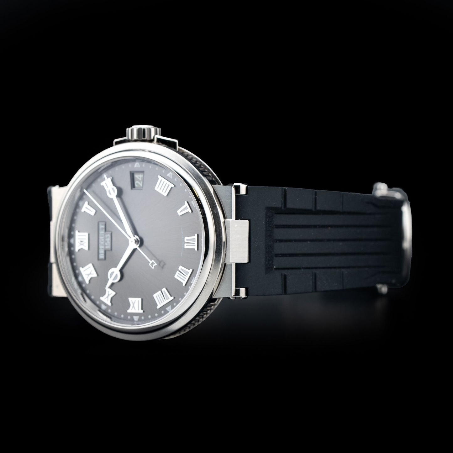 Breguet Marine 5517TI/G2/5ZU Grey Dial On Rubber Strap