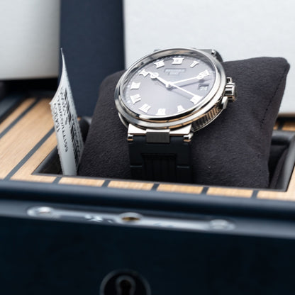 Breguet Marine 5517TI/G2/5ZU Grey Dial On Rubber Strap
