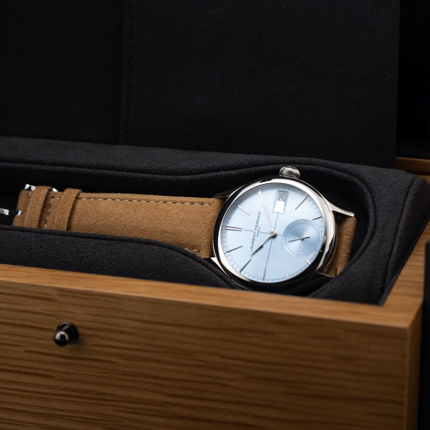 Laurent Ferrier LCF046.AC.CG1.1 Classic Auto 40mm Ice Blue Sunburst Dial
