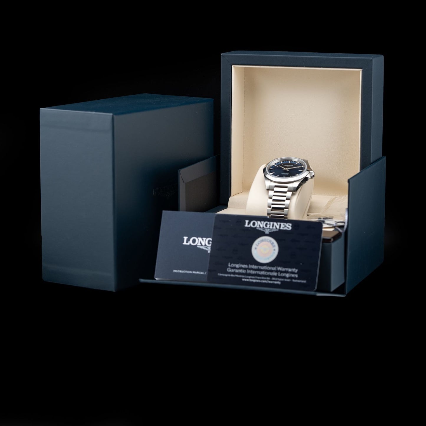 Longines L3.720.4.92.6 Conquest Sunray Blue on Bracelet