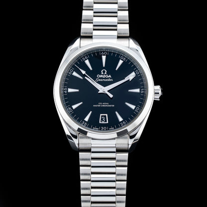 Omega 220.10.41.21.01.002 Seamaster Aqua Terra 150M 41mm Black Steel on Bracelet