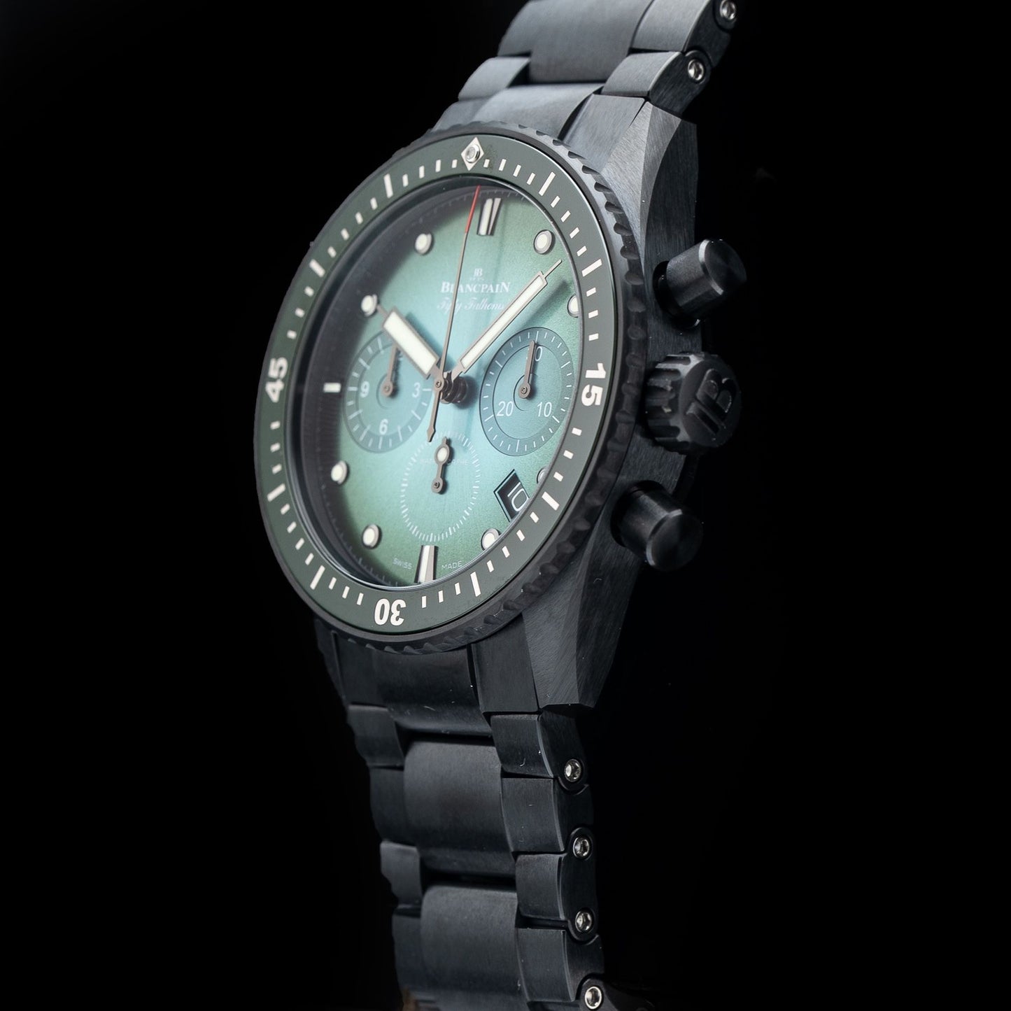 Blancpain 5200 0153 01S Fifty Fathoms Bathyscaphe Chronograph Flyback Green Dial
