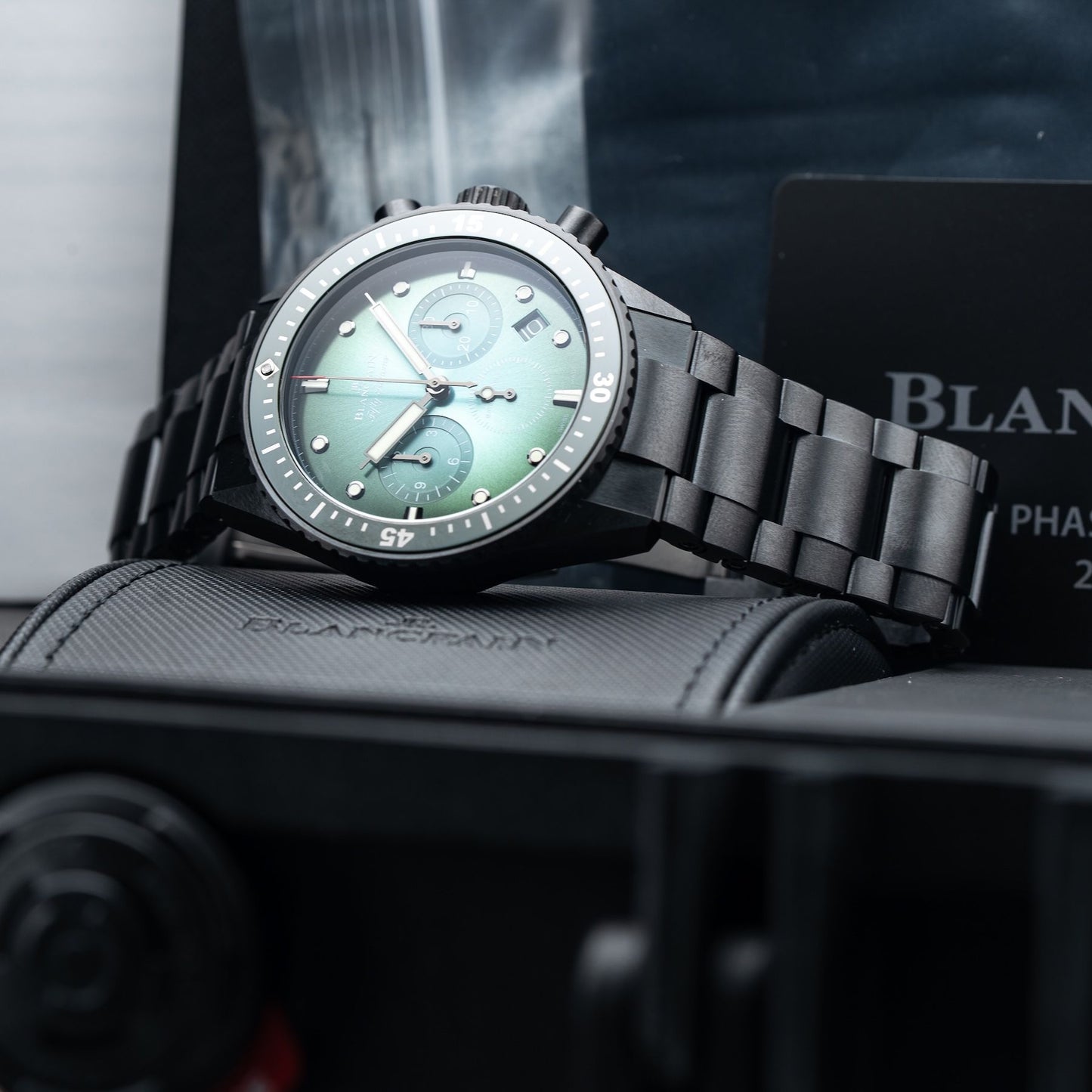 Blancpain 5200 0153 01S Fifty Fathoms Bathyscaphe Chronograph Flyback Green Dial