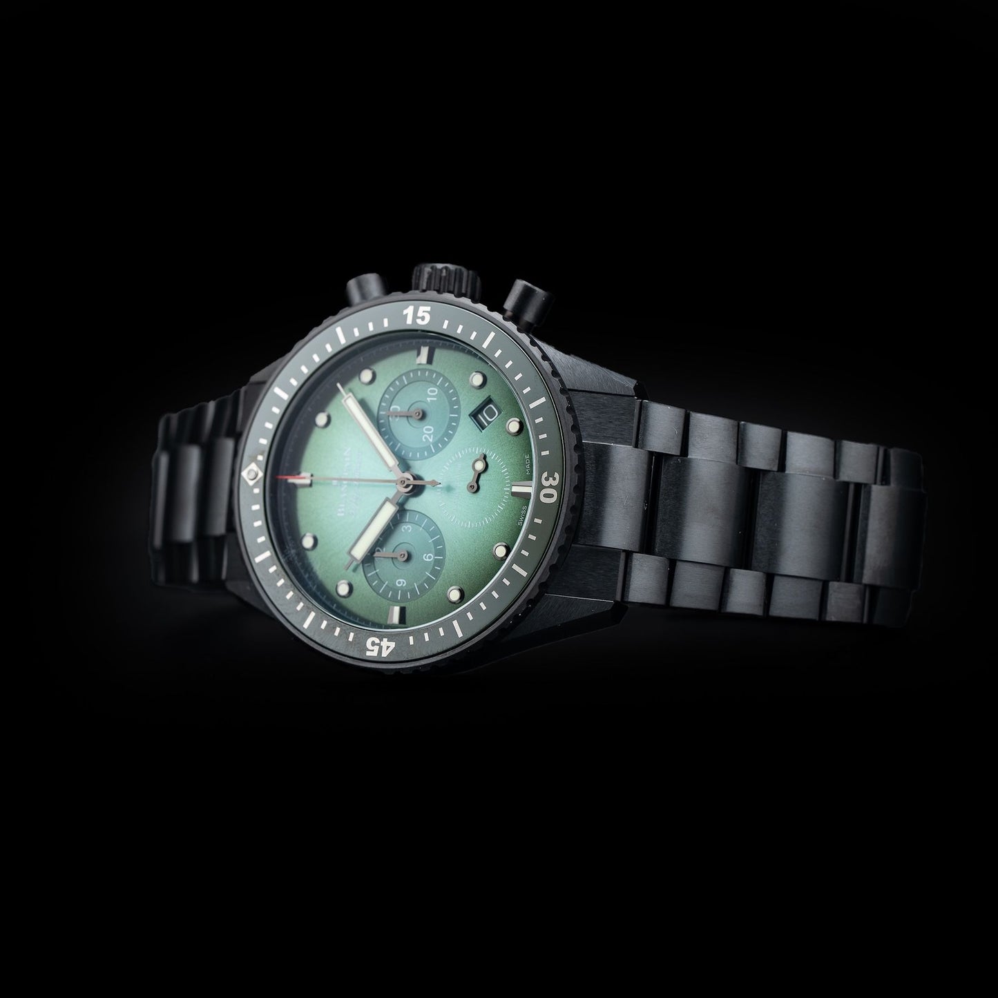 Blancpain 5200 0153 01S Fifty Fathoms Bathyscaphe Chronograph Flyback Green Dial