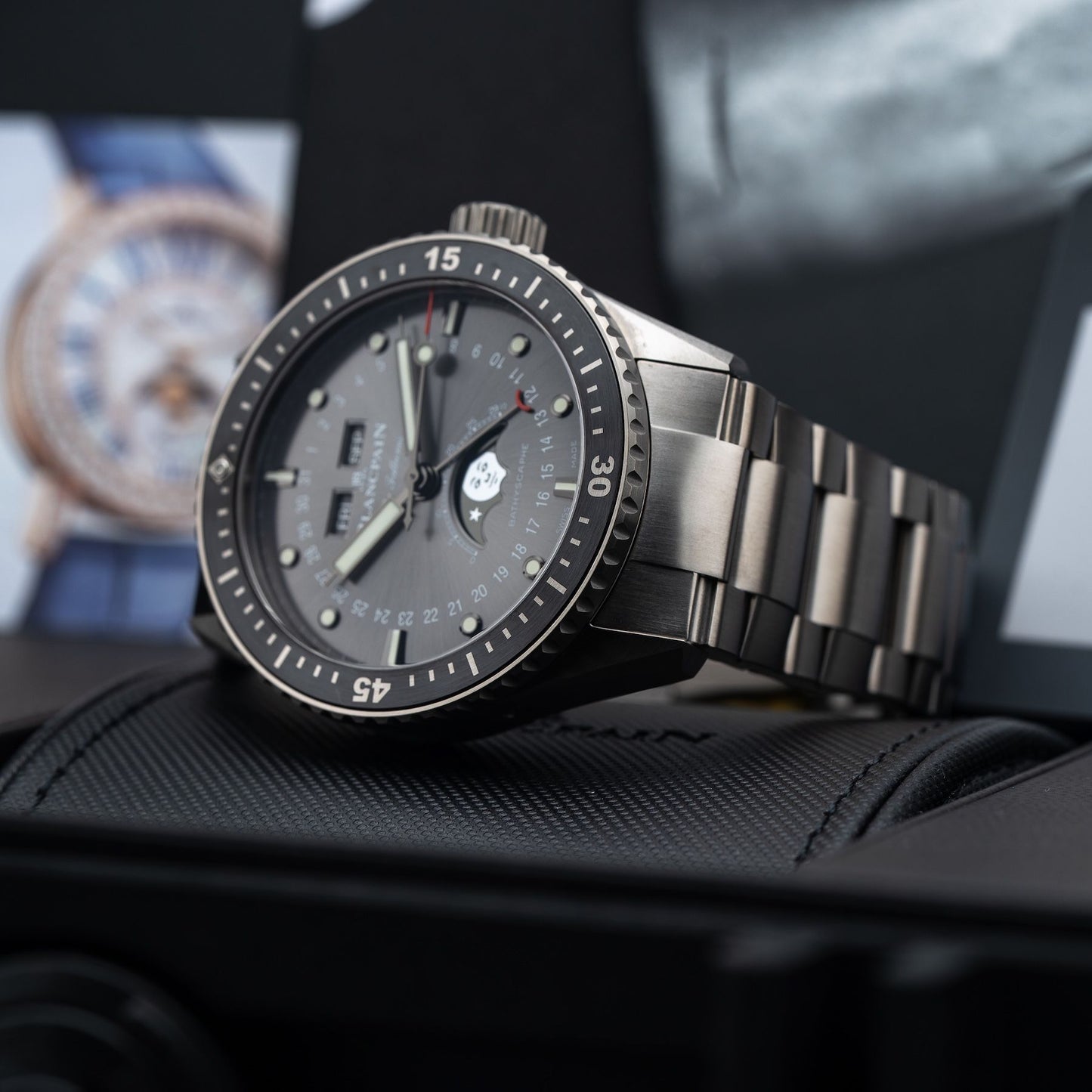 Blancpain 5054 1210 98S Fifty Fathoms Bathyscaphe Complete Calendar Titanium