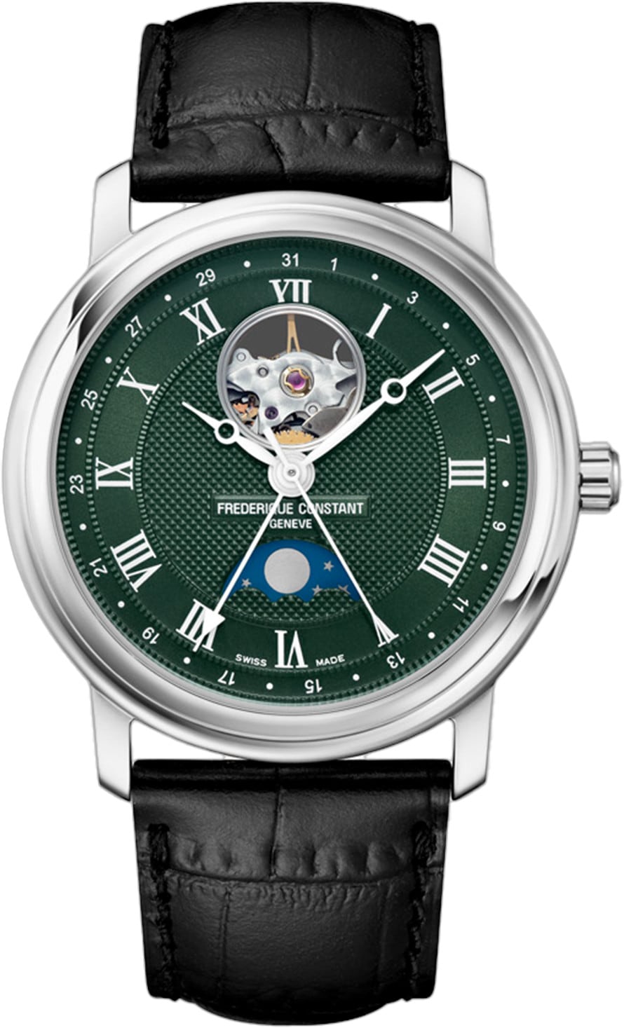 Frederique Constant FC-335MCGRW4P26-BL Classics Heart Beat Moonphase Date 40mm
