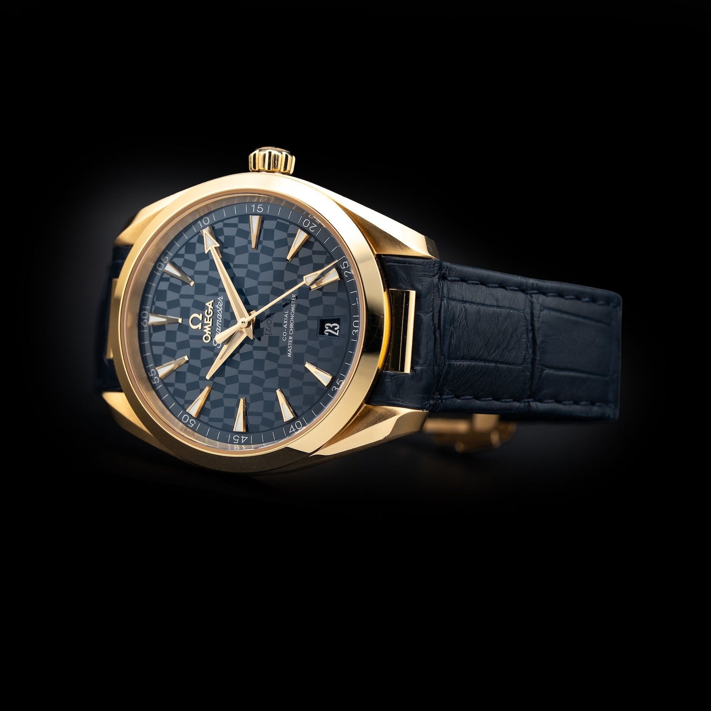 Omega Seamaster 522.53.41.21.03.001 Aqua Terra 150M Blue Dial 18K Yellow Gold