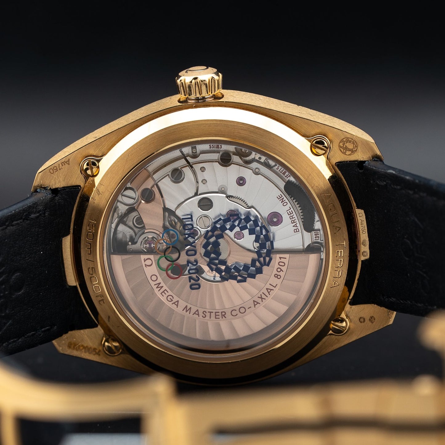 Omega Seamaster 522.53.41.21.03.001 Aqua Terra 150M Blue Dial 18K Yellow Gold