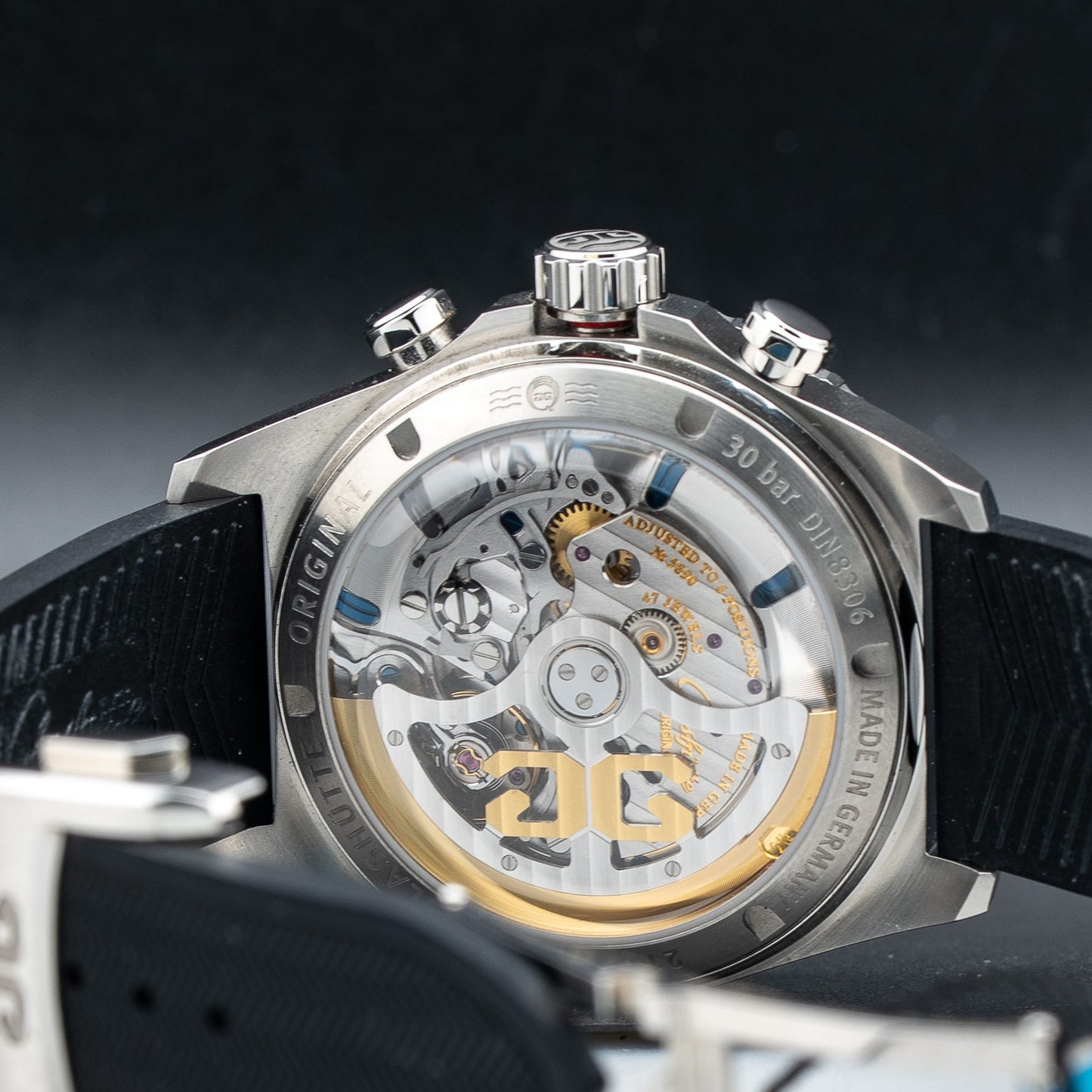 Glashütte Original 1-37-23-02-81-33 SeaQ Chronograph Blue Dial On Rubber Strap